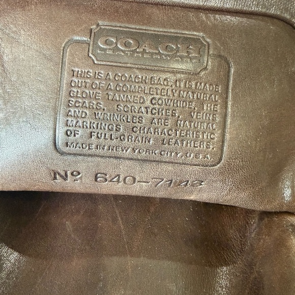 Coach Vintage Bonnie Cashin Carry doble Kiss-lock Brown Leather Shoulder Bag. - Picture 11 of 13